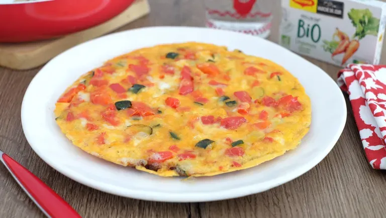 Omelette aux légumes méditérannéens
