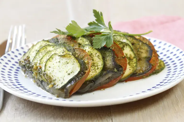 Tian de légumes ail persil