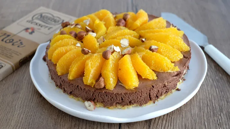 Dacquoise croustillante orange chocolat