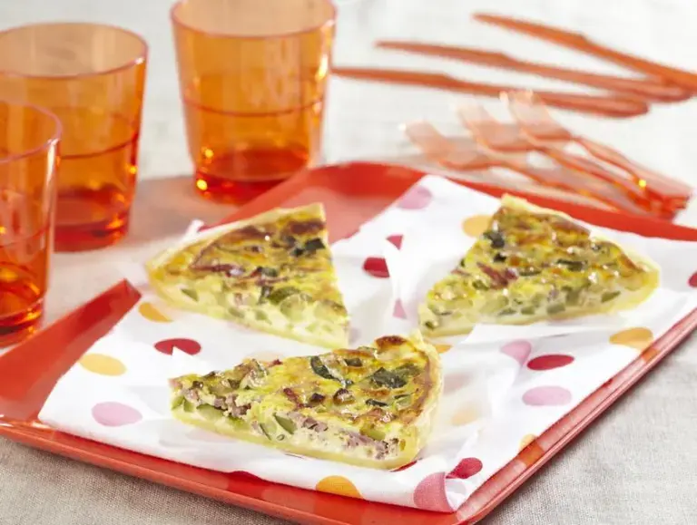 Quiche lorraine aux courgettes