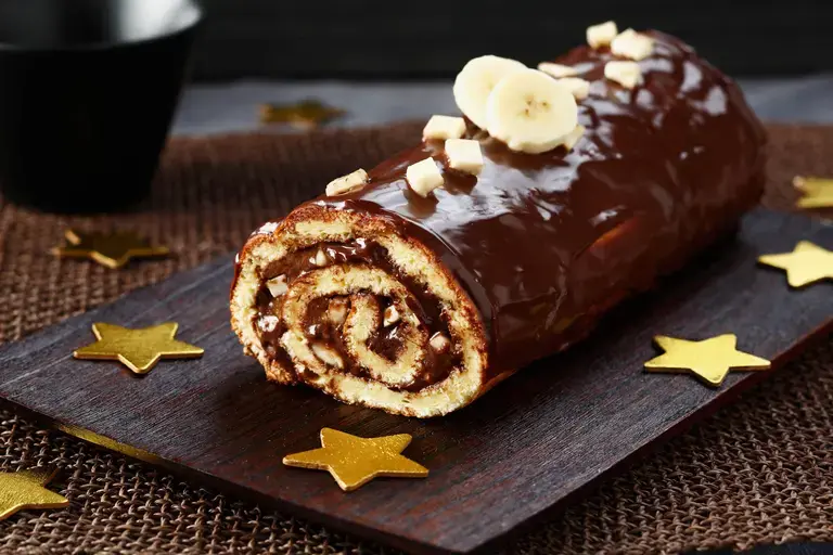 Buche banane chocolat