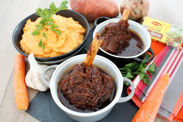 Souris d’agneau confite au four