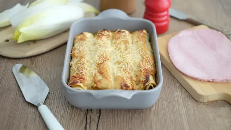 Canneloni endives jambon