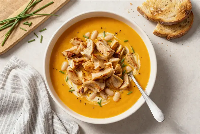 soupe haricots blancs et émincés