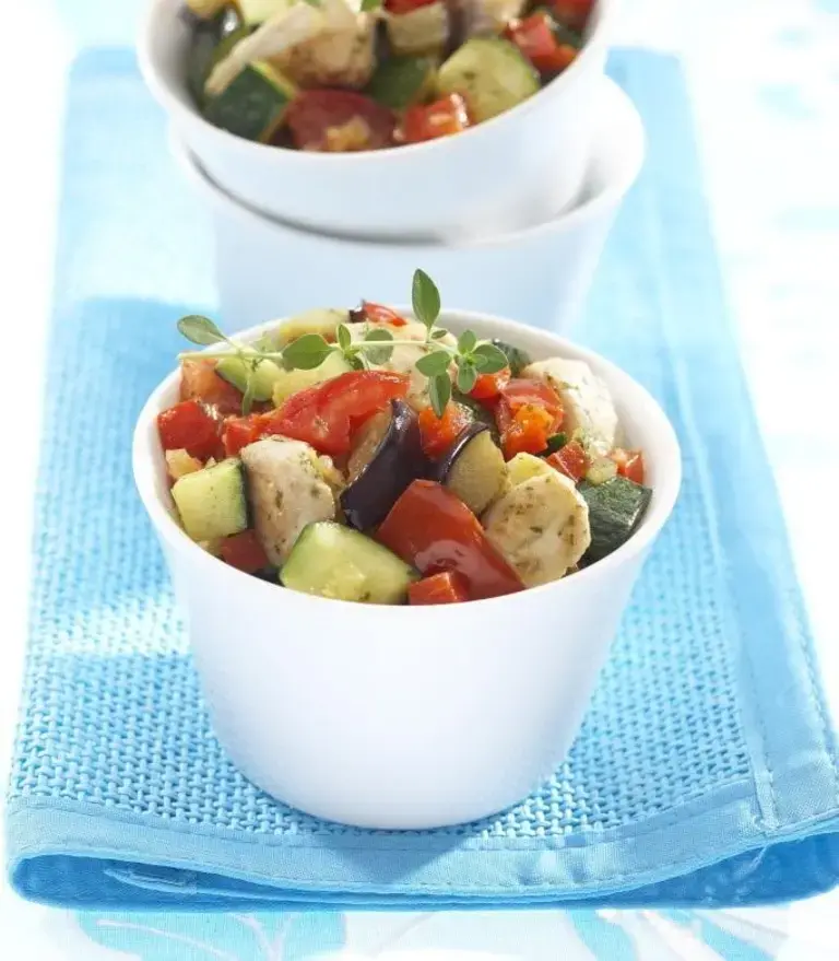 Ratatouille aux dés de poulet