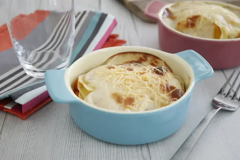 Cassolettes de pommes de terre au saumon fumé