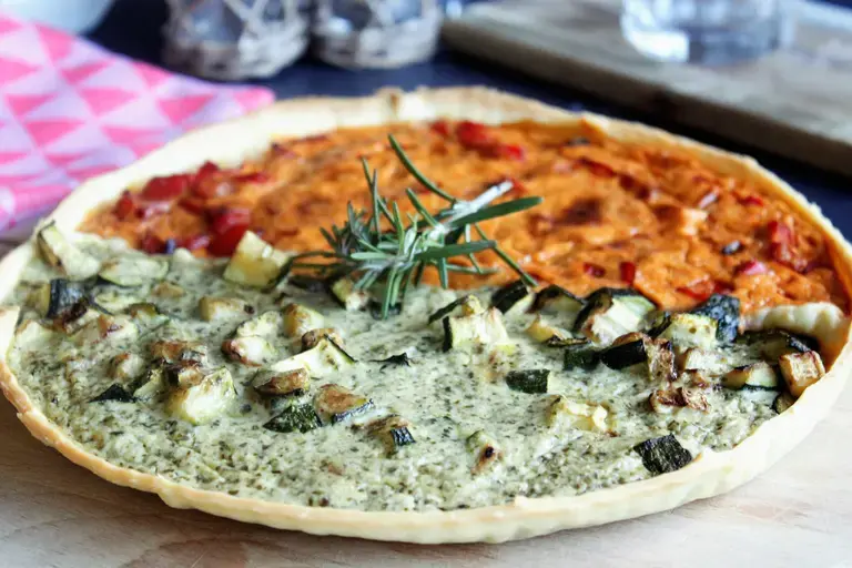 Tarte duo courgette poivron