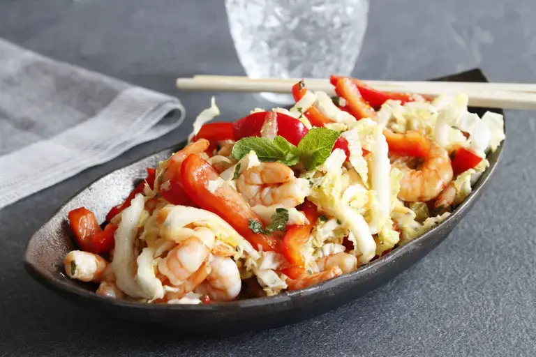 Salade crevette chou chinois Arome
