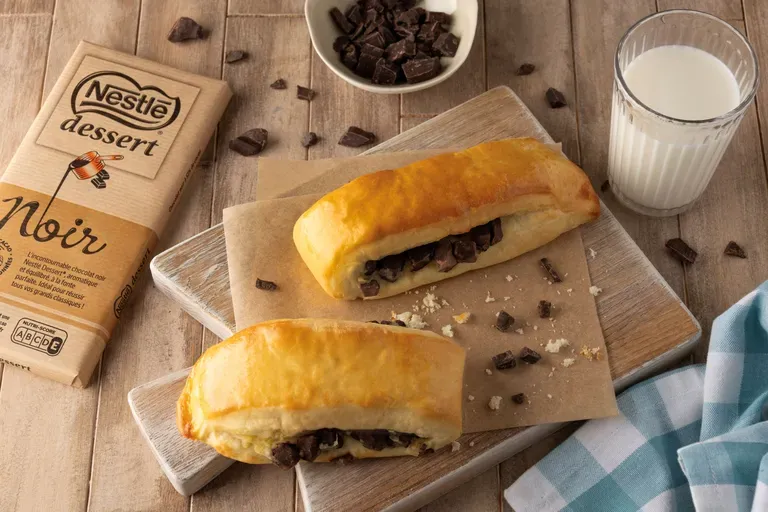 Petit pain suisse aux pépites de chocolat Noir