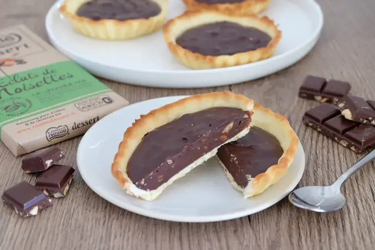Tartelettes au chocolat éclats de noisettes