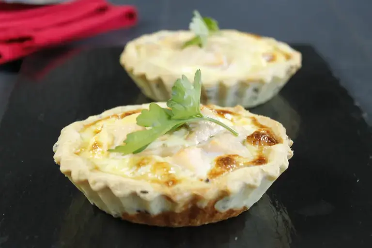 Tartelettes aux graines de lin et saumon