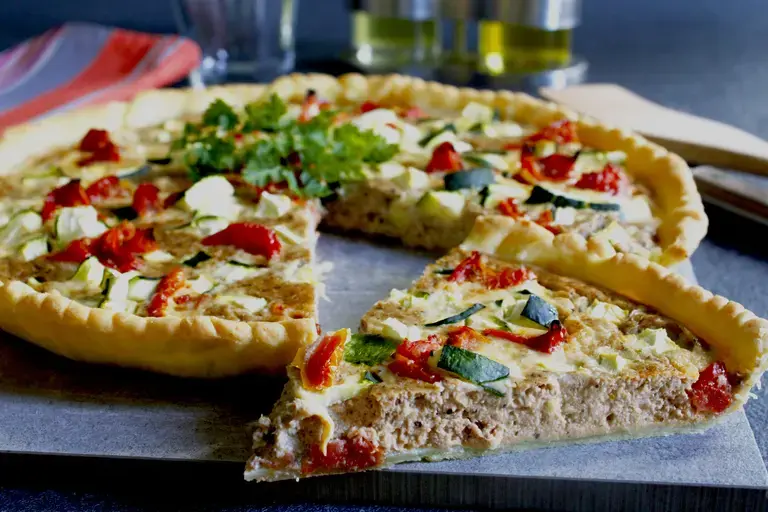 Quiche au thon et olives