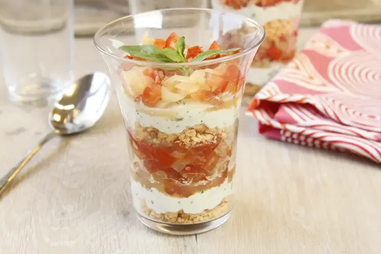 Tiramisu tomate mascarpone gressin