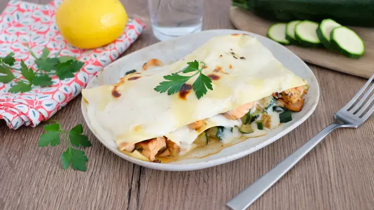 Lasagne saumon citron et courgette