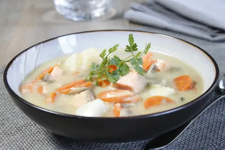 Blanquette de saumon et cabillaud