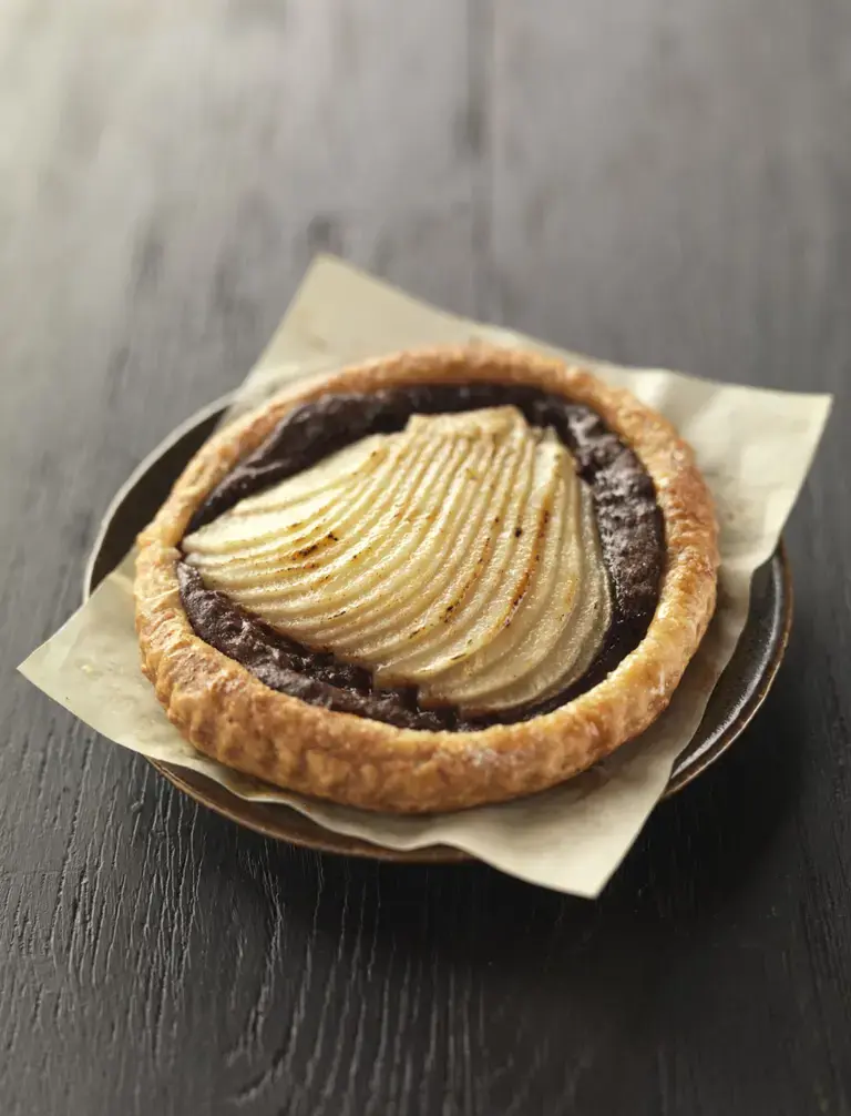 Fine amandine feuilletee poire chocolat