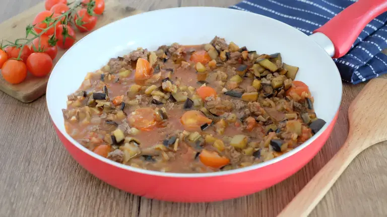 Poelée de boeuf aux aubergines