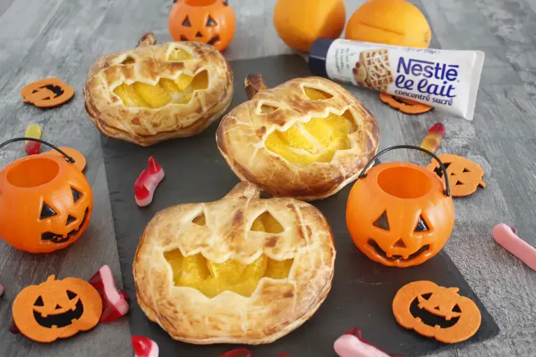 Citrouilles à l'orange et lait concentré