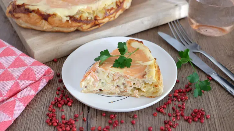Tarte tatin aux deux saumons