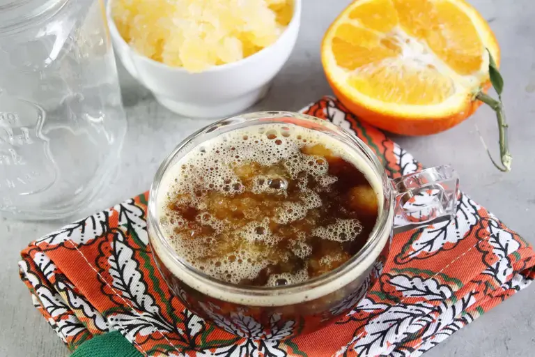 Ricoré glacé et granité d'agrumes