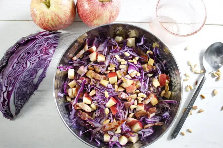 Salade croquante de choux rouge