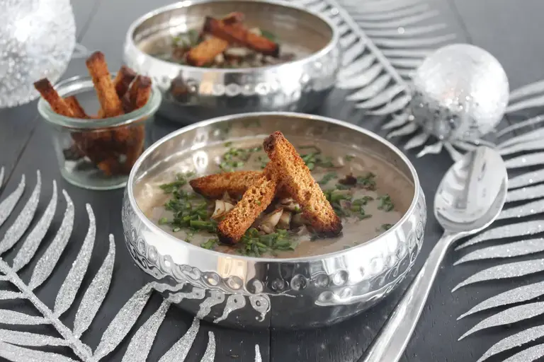 Velouté de chataignes aux pleurotes