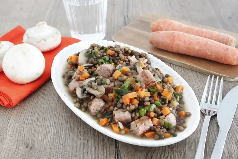 Saucisses lentilles vegan