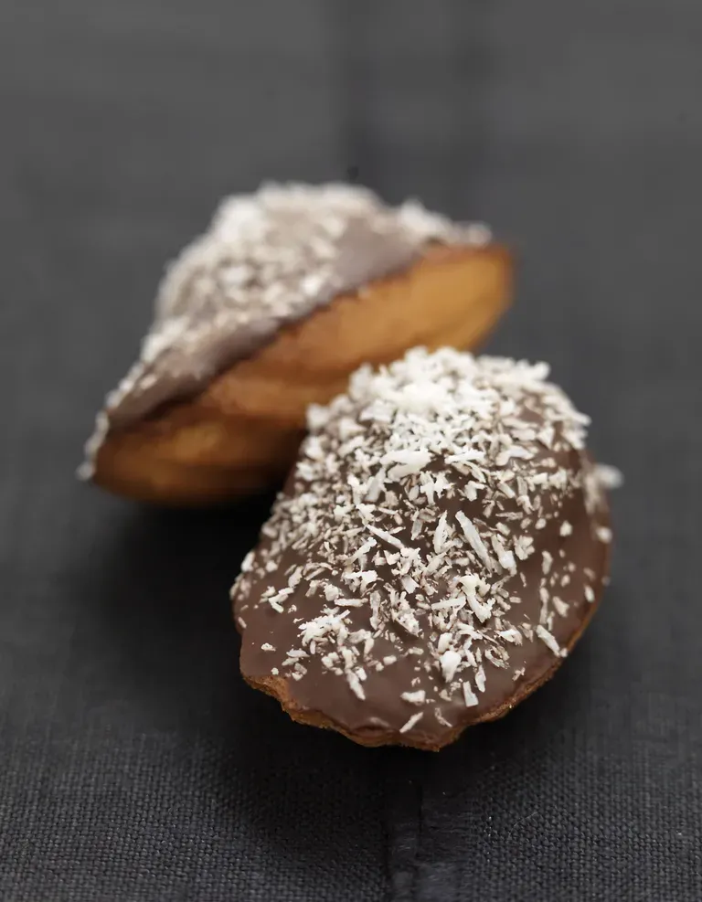 Madeleines au chocolat et noix de coco (pas avant avril 2005)