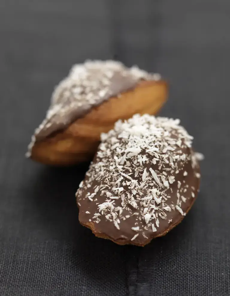 Madeleines au chocolat et noix de coco (pas avant avril 2005)