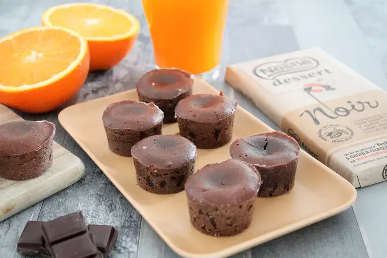 Mini fondants aux zestes d'orange