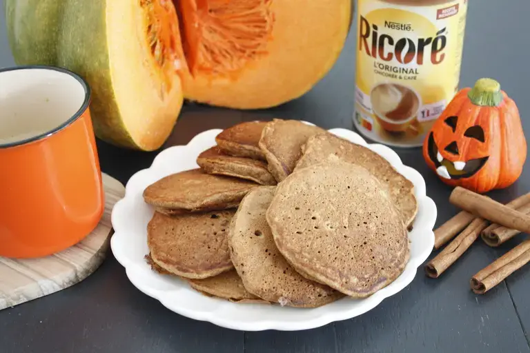 Pancakes potiron cannelle à la farine complète