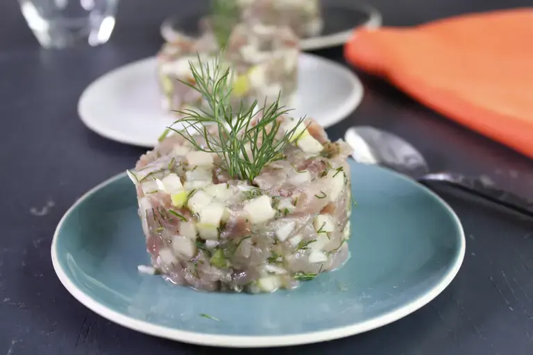 Tartare de thon au fenouil et pomme granny