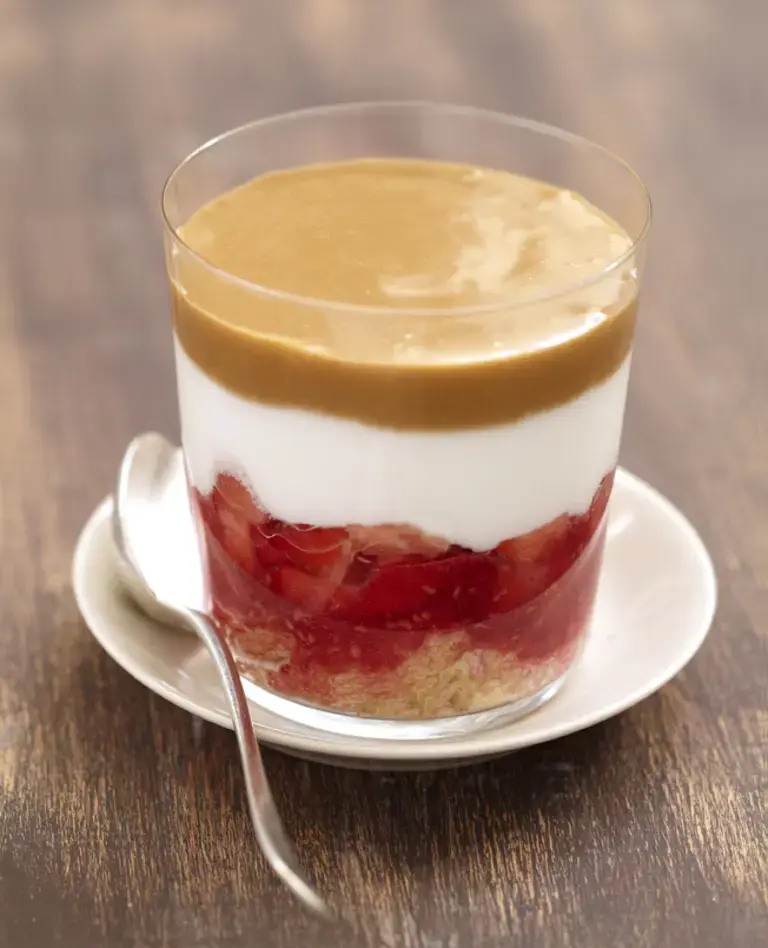 Verrines fruits rouges café au fromage blanc