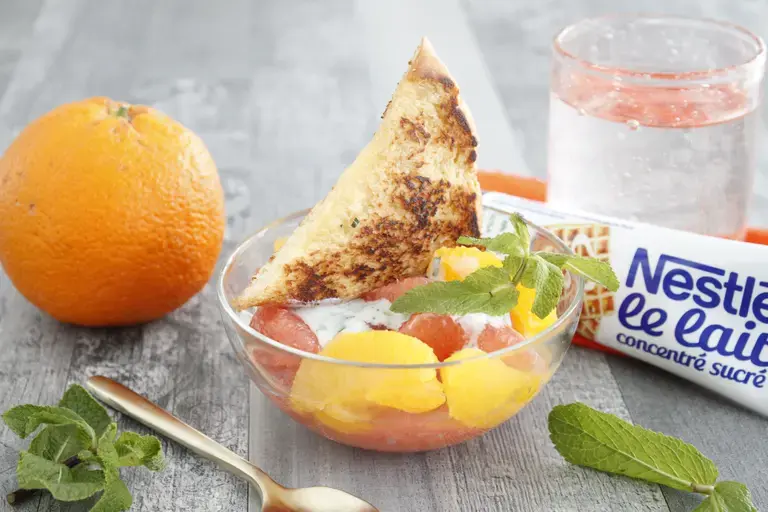 Salade de fruits briochée