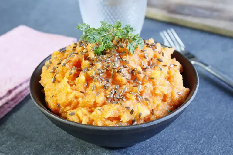 Purée de carottes et panais aux graines