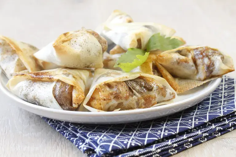 Samossa poulet oignon raisin miel