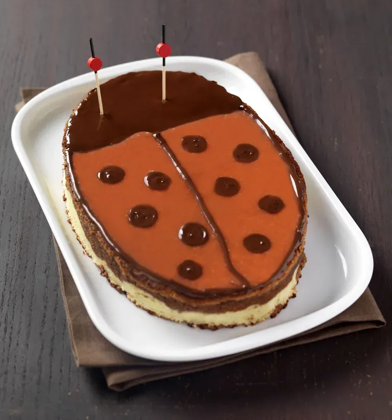 Gâteau coccinelle au chocolat au lait