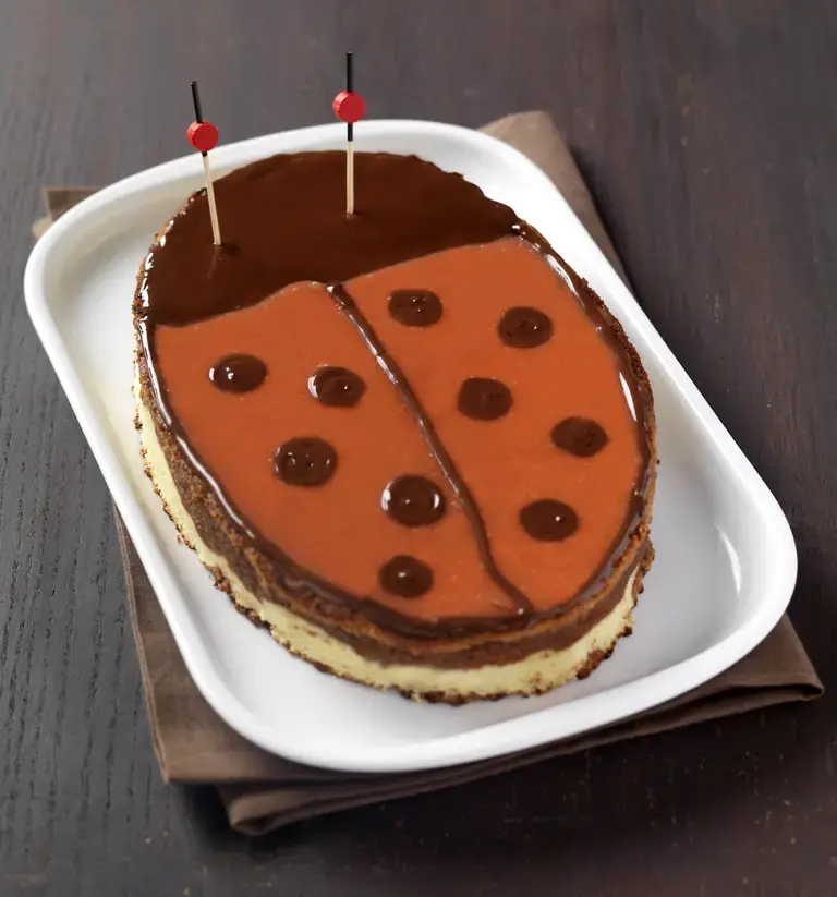 Gâteau coccinelle au chocolat au lait