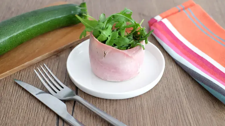 Panna cotta à la courgette et jambon