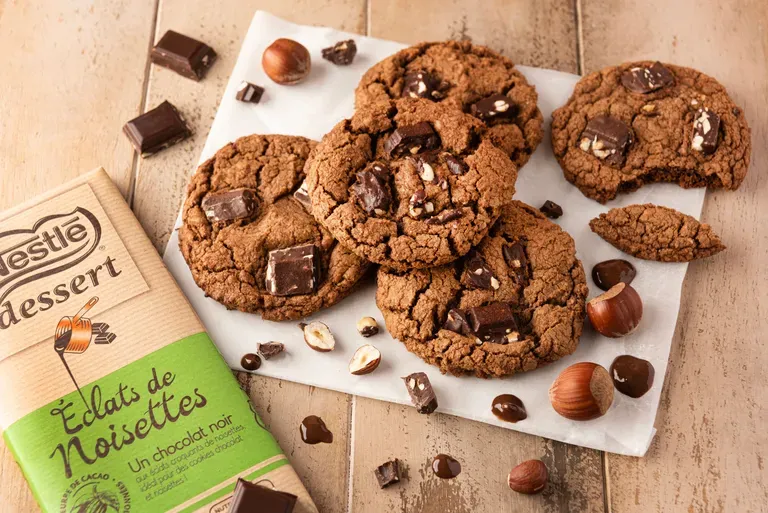 Cookies au chocolat éclats de noisettes