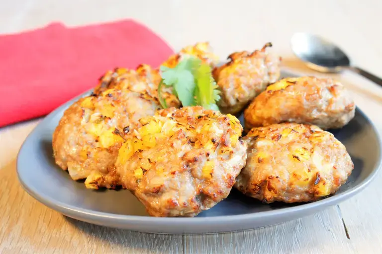 Galettes de porc à l'ananas, gingembre à l'actifry