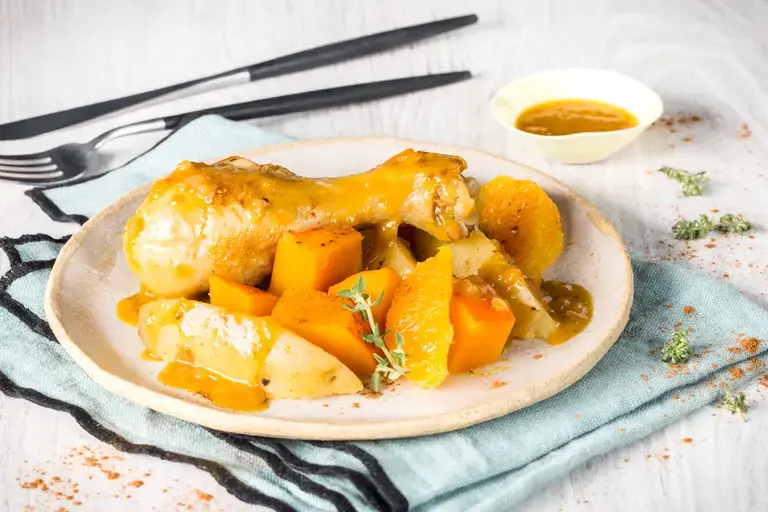 Poulet au potimarron et orange Cookeo