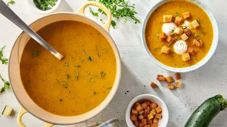 vegetable &amp; goat cheese soup