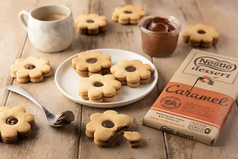 sablé chocolat caramel