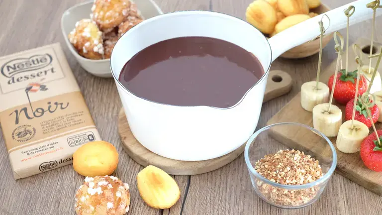 Fondue ultra gourmande au chocolat