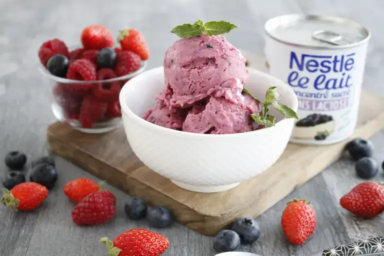 glace fruits rouges sans lactose