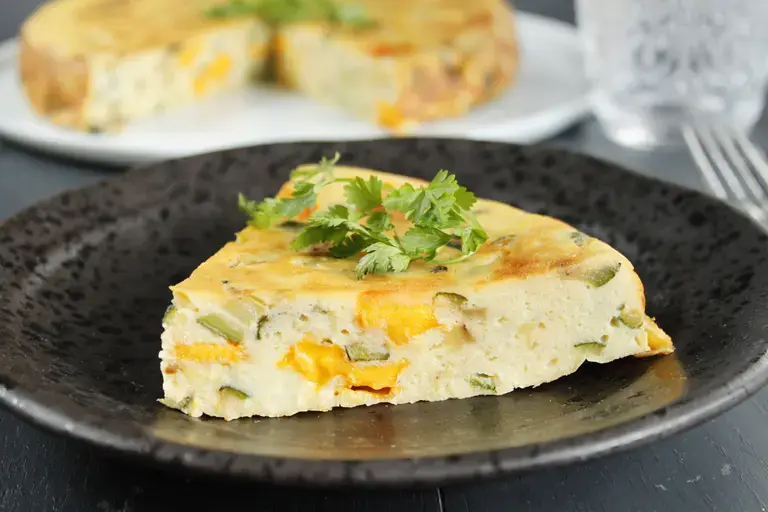 Flan courgettes mimolette sans farine