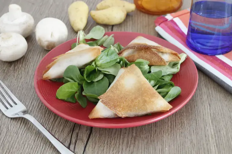 Samossas croustillants pommes de terre champignons au air fryer