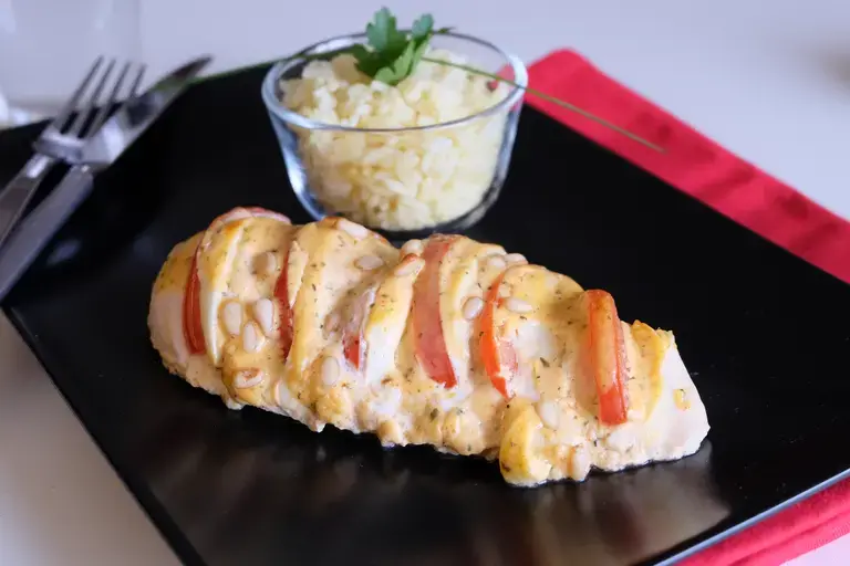 Poulet garni à l'italienne