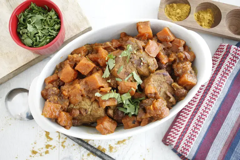 Filet mignon de porc aux patates douces et curry Cookeo